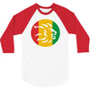 rasta lion head reggae dub step music dance 3/4 Sleeve Shirt