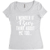 I Wonder If Beer Thinks About Me Women's Triblend Scoop T-shirt