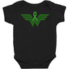 liver cancer wonder woman Baby Bodysuit