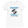 Gramps is my Name Fishing Is My Game Ladies Fitted T-Shirt