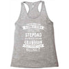 Super Cool Stepdad Of A Freaking Awesome Grandson Racerback Tank