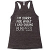 burpees workout Racerback Tank
