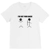 i've got your back t shirt tee funny novelty tee pun stick figure joke V-Neck Tee