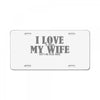 i love it when my wife let's me play golf License Plate