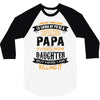 Super Cool Papa Of A Freaking Awesome Daughter 3/4 Sleeve Shirt