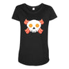 Bacon Egg Skull Maternity Scoop Neck T-shirt