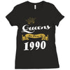 queens are born in 1990 Ladies Fitted T-Shirt