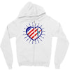 heart us flag 4th july fredom america usa Zipper Hoodie