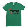no violence against women's Ladies Fitted T-Shirt