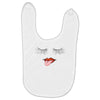 Eyelash And Lips Baby Bibs