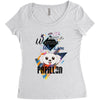 who loves papillon Women's Triblend Scoop T-shirt