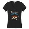 grandpa the pilot the myth the legend Women's V-Neck T-Shirt