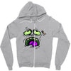 monster face Zipper Hoodie