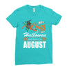 Halloween Kings Are Born In August Ladies Fitted T-Shirt