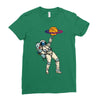 astronaut basketball planet Ladies Fitted T-Shirt