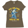 work out time Ladies Fitted T-Shirt