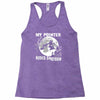 my pointer rides shotgun Racerback Tank