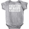 my biceps funny printed Baby Onesie