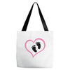 Baby Girl with Heart Any Name Customized Tote Bags