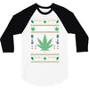 smoke weed ugly sweater 3/4 Sleeve Shirt
