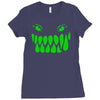 fun monster face, eat, beast, Ladies Fitted T-Shirt