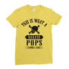 This Is What A Bad Ass Pops Looks Like Ladies Fitted T-Shirt