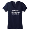 training to fight the mountain Women's V-Neck T-Shirt