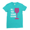 husband for wine Ladies Fitted T-Shirt