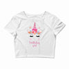 birthday unicorn family series birthday girl Crop Top