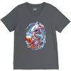 octopus vs shark V-Neck Tee