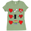 ls lesbian full heart Ladies Fitted T-Shirt