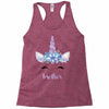 birthday unicorn family series brother Racerback Tank