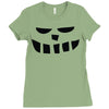 smiling teeth pumpkin face Ladies Fitted T-Shirt