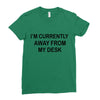 im currently away Ladies Fitted T-Shirt