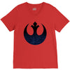 rebel logo with space pattern V-Neck Tee