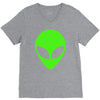 uomo alieno ufo stampa verde fluo divertente mitiche V-Neck Tee
