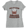 no talkie before coffee! Ladies Fitted T-Shirt