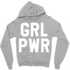 girl power white logo Zipper Hoodie