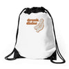 drunk dialer Drawstring Bags