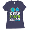 keep earth clean it's not uranus kawaii planets Ladies Fitted T-Shirt