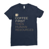 coffee then human resources Ladies Fitted T-Shirt