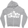 hawaiian flower Zipper Hoodie