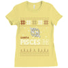 santa pisces christmas ugly t shirts Ladies Fitted T-Shirt