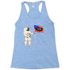 Astronaut Celebrating Independence  Day at 1776 Racerback Tank