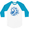 bass clef in blue 3/4 Sleeve Shirt