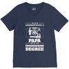 Never Underestimate A Papa With An Engineer Degree V-Neck Tee