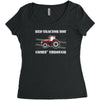 case ih red tractor boy comin' through Women's Triblend Scoop T-shirt
