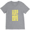 less people, more cats V-Neck Tee