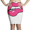 sexy lip biting Pencil Skirts