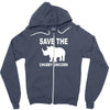 chubby unicorn Zipper Hoodie